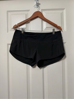 Lululemon athletica speed up short black size 8 euc